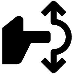 Gesture Tap Hand Swipe Vertical Icon from Nova Solid Set