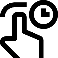 Gesture Tap Hold Hand Icon from Nova Line Set