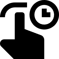 Gesture Tap Hold Hand Icon from Nova Solid Set