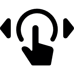 Gesture Tap Horizontal Expand Icon from Ultimate Bold Set