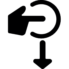 Gesture Tap Swipe Down 1 Icon from Ultimate Bold Set