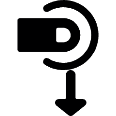Gesture Tap Swipe Down Icon from Ultimate Bold Set