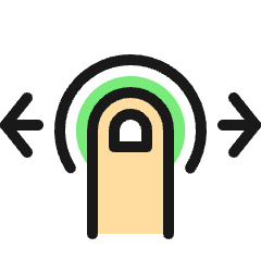 Gesture Tap Swipe Horizontal Icon from Ultimate Colors Set