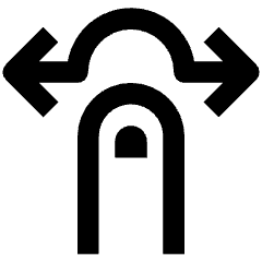 Gesture Tap Swipe Horizontal Finger Icon from Nova Line Set