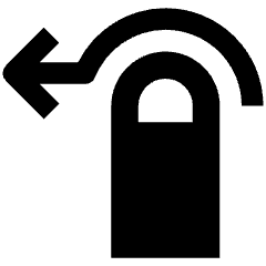 Gesture Tap Swipe Horizontal Left Finger Icon from Nova Solid Set