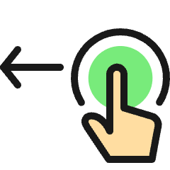 Gesture Tap Swipe Left 1 Icon from Ultimate Colors Set