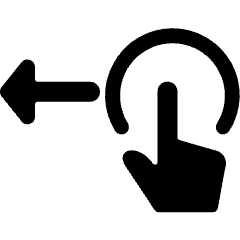 Gesture Tap Swipe Left 1 Icon from Ultimate Bold Set