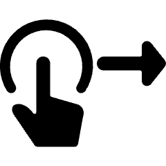 Gesture Tap Swipe Right 1 Icon from Ultimate Bold Set