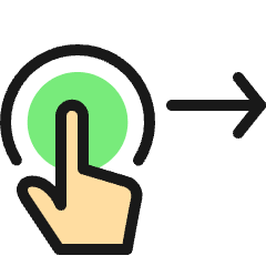 Gesture Tap Swipe Right 1 Icon from Ultimate Colors Set