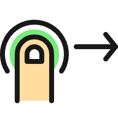 Gesture Tap Swipe Right Icon from Ultimate Colors Set
