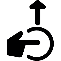 Gesture Tap Swipe Up 1 Icon from Ultimate Bold Set