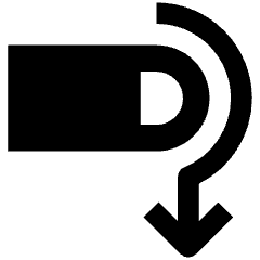 Gesture Tap Swipe Vertical Down Finger Icon from Nova Solid Set