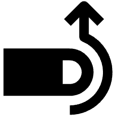Gesture Tap Swipe Vertical Up Finger Icon from Nova Solid Set
