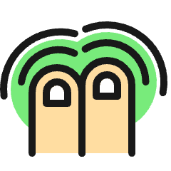 Gesture Tap Two Fingers 1 Icon from Ultimate Colors Set
