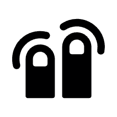 Gesture Tap Two Fingers Icon from Ultimate Bold Set