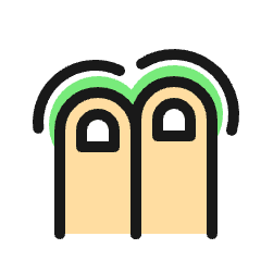 Gesture Tap Two Fingers Icon from Ultimate Colors Set