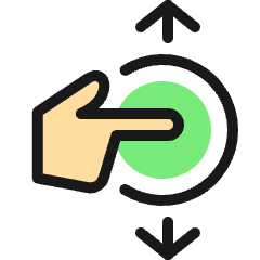 Gesture Tap Vertical Expand Icon from Ultimate Colors Set