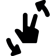 Gesture Two Finger Flip Left Icon from Ultimate Bold Set