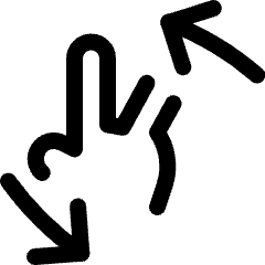 Gesture Two Finger Flip Left Icon from Ultimate Regular Set