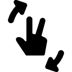 Gesture Two Finger Flip Right Icon from Ultimate Bold Set
