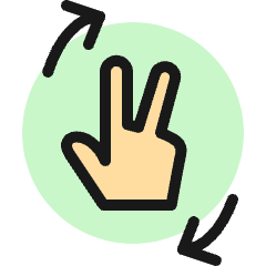 Gesture Two Finger Flip Right Icon from Ultimate Colors Set