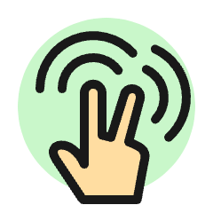 Gesture Two Finger Tap Icon from Ultimate Colors Set