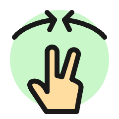 Gesture Two Finger Zoom In Icon from Ultimate Colors Set