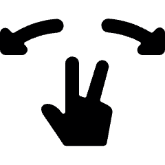 Gesture Two Finger Zoom Out Icon from Ultimate Bold Set