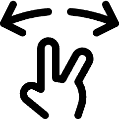 Gesture Two Finger Zoom Out Icon from Ultimate Regular Set