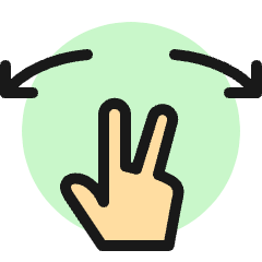 Gesture Two Finger Zoom Out Icon from Ultimate Colors Set