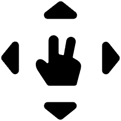 Gesture Two Fingers Expand All Icon from Ultimate Bold Set