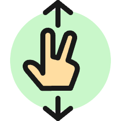 Gesture Two Fingers Scroll Icon from Ultimate Colors Set