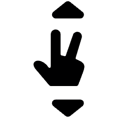 Gesture Two Fingers Scroll Icon from Ultimate Bold Set