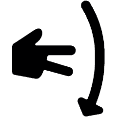 Gesture Two Fingers Swipe Down Icon from Ultimate Bold Set