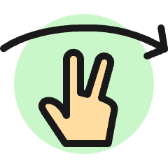 Gesture Two Fingers Swipe Right Icon from Ultimate Colors Set