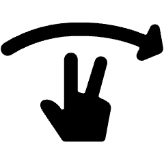 Gesture Two Fingers Swipe Right Icon from Ultimate Bold Set