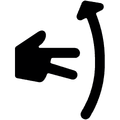 Gesture Two Fingers Swipe Up Icon from Ultimate Bold Set