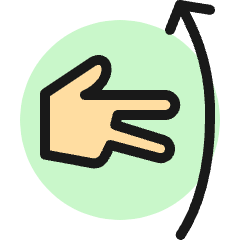 Gesture Two Fingers Swipe Up Icon from Ultimate Colors Set