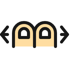 Gesture Zoom In Two Fingers Icon from Ultimate Colors Set