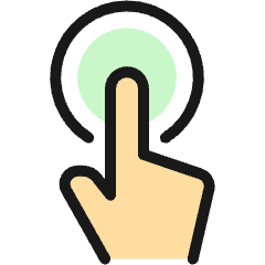 Touch Finger Icon from Ultimate Colors Set