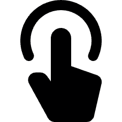 Touch Finger Icon from Ultimate Bold Set