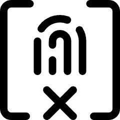 Touch Id Denied 1 Icon from Ultimate Regular Set