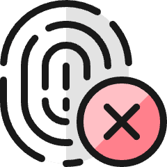 Touch Id Denied Icon from Ultimate Colors Set