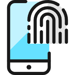 Touch Id Smartphone 1 Icon from Ultimate Colors Set