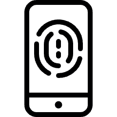 Touch Id Smartphone Icon from Ultimate Light Set
