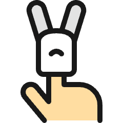 Toys Finger Icon from Ultimate Colors Set
