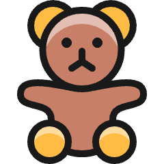 Toys Teddy Bear 1 Icon from Ultimate Colors Set