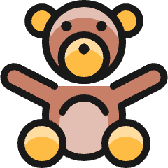 Toys Teddy Bear Icon from Ultimate Colors Set
