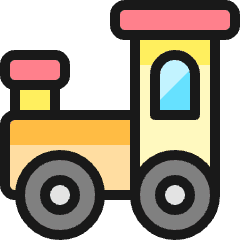 Toys Train Icon from Ultimate Colors Set