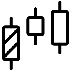 Hollow Candles Chart Icon from Ultimate Light Set